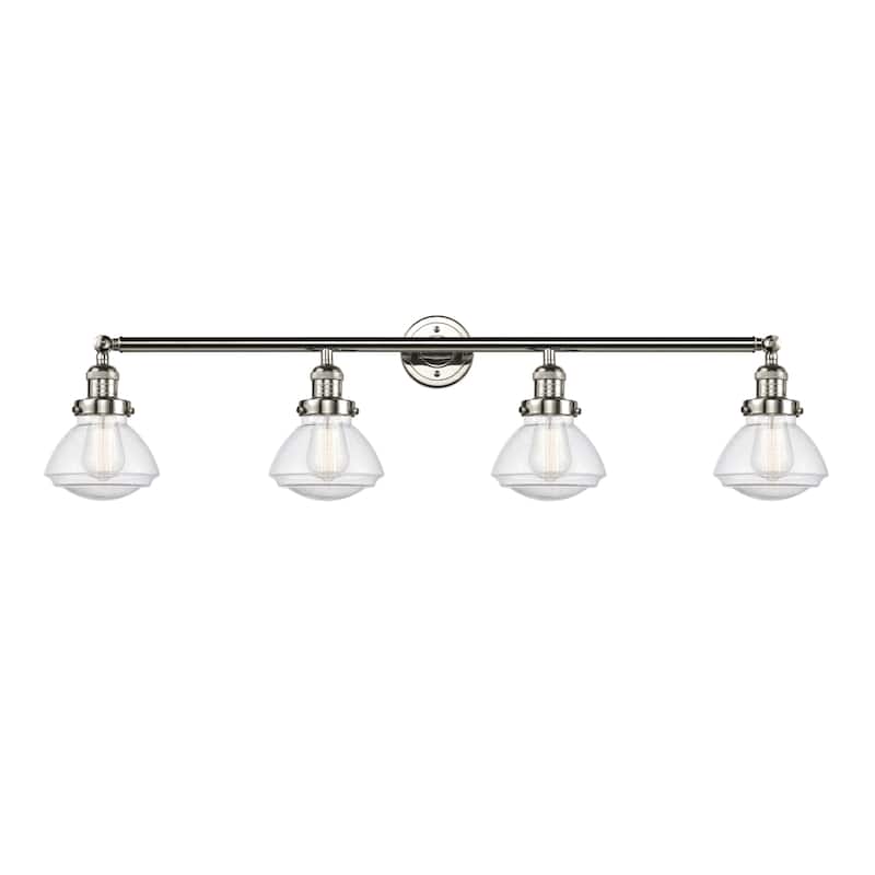 Innovations Lighting Olean 4 Light 43" Wide Bathroom Vanity Light - Polished Nickel / Seedy