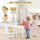 preview thumbnail 7 of 8, Gymax 2-in-1 Kids Wooden Art Table and Art Easel Set w/ Chairs Paper