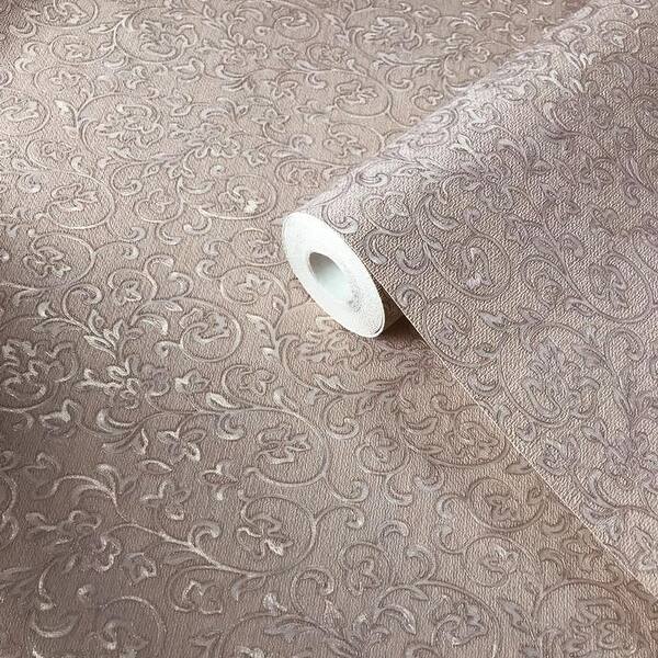 Dust Pink Rose Gold Metallic Textured Damask Wallpaper 42 Inc X 33 Ft On Sale Overstock 30539671 Cheap wallpapers, buy quality home improvement directly from china suppliers:damask cream wallpaper luxury italian european classic you may also like. usd