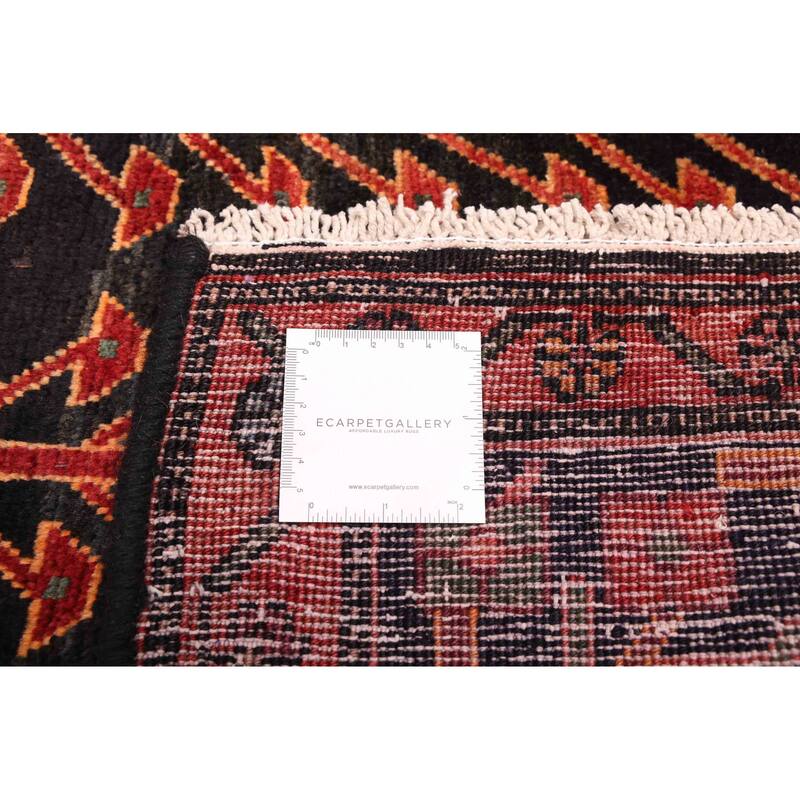 ECARPETGALLERY Hand-knotted Konya Anatolian Black, Red Wool Rug - 4'10 x 10'4