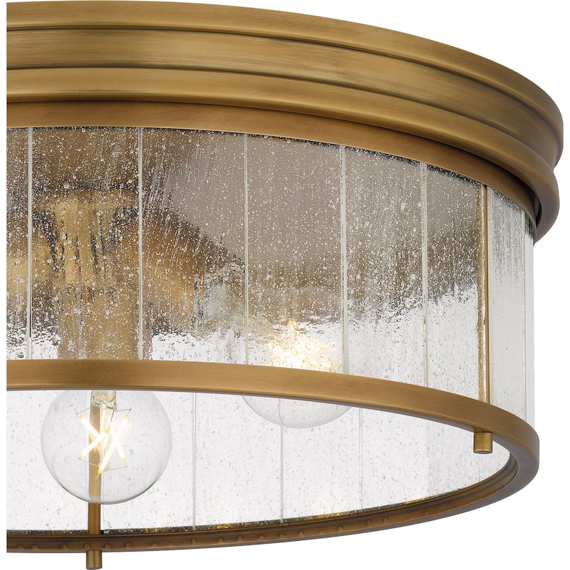 Theodora 3-Light Weathered Brass Flush Mount