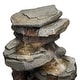 preview thumbnail 11 of 9, Alpine Corporation 40" Tall Outdoor 5-Tier Rock Cascading Waterfall Fountain with LED Lights