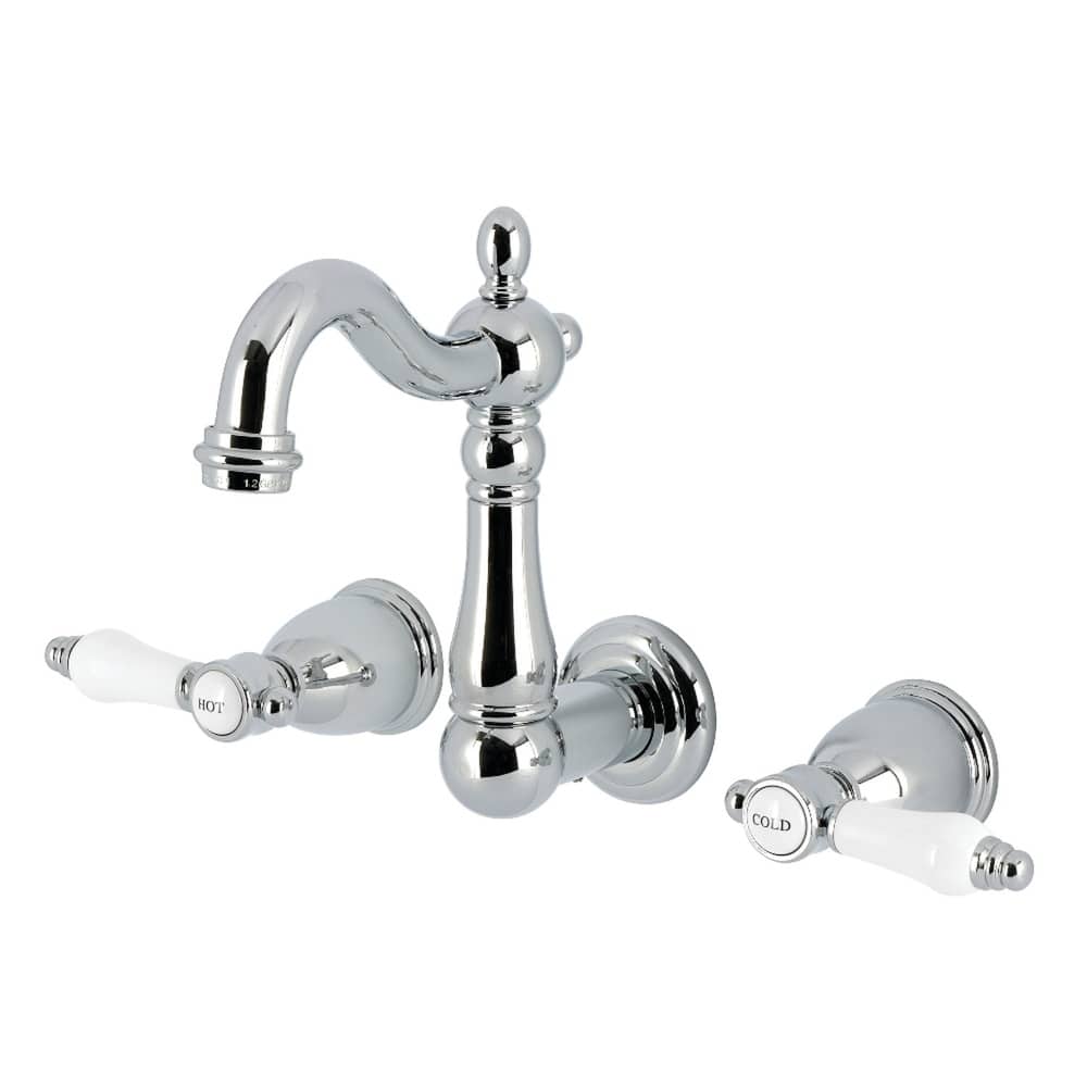 Kingston Brass Bel-Air Double-Handle Wall Mount Bathroom Faucet