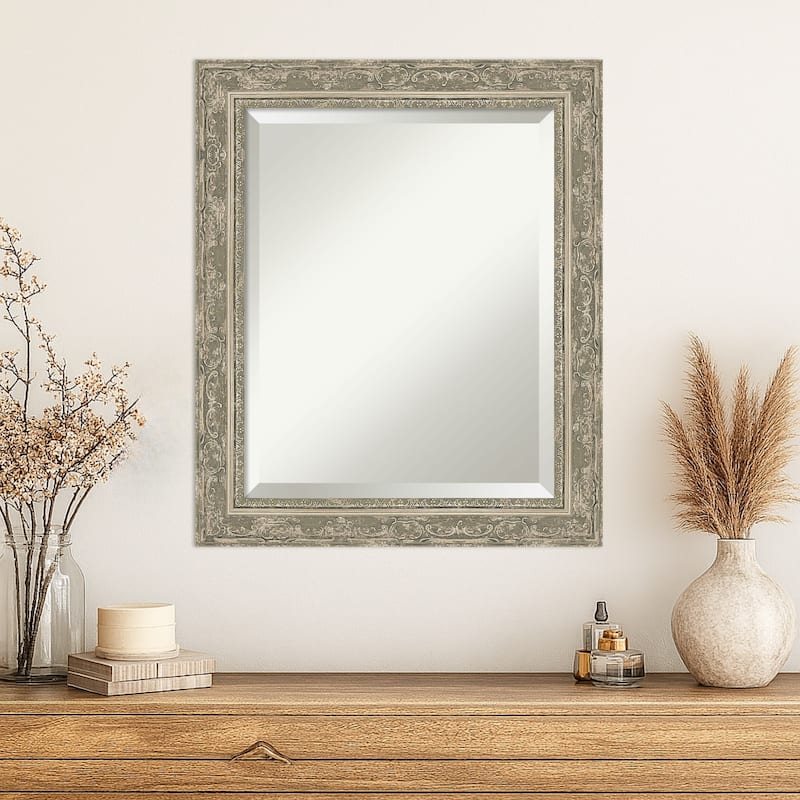 Filigree Beveled Framed Wall Mirror