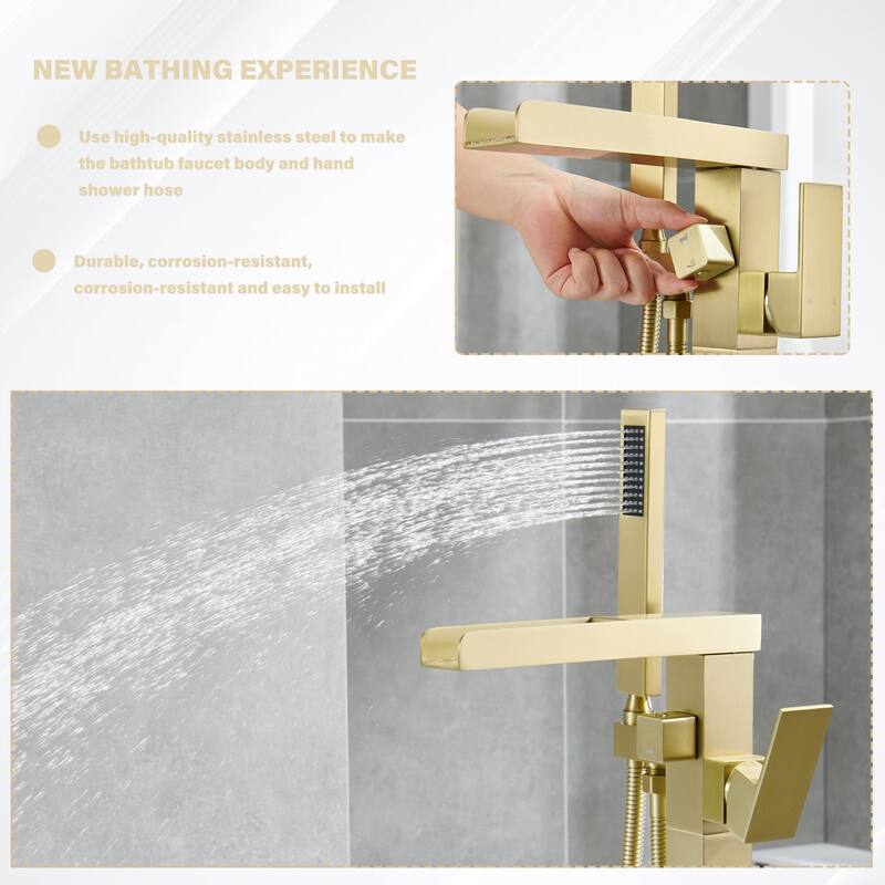 Single-Handle Freestanding Tub Faucet Mount Tub Faucet Bathtub Filler