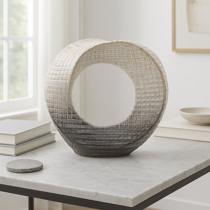 Modern Stone and Ceramic Sculptural with Textured Design