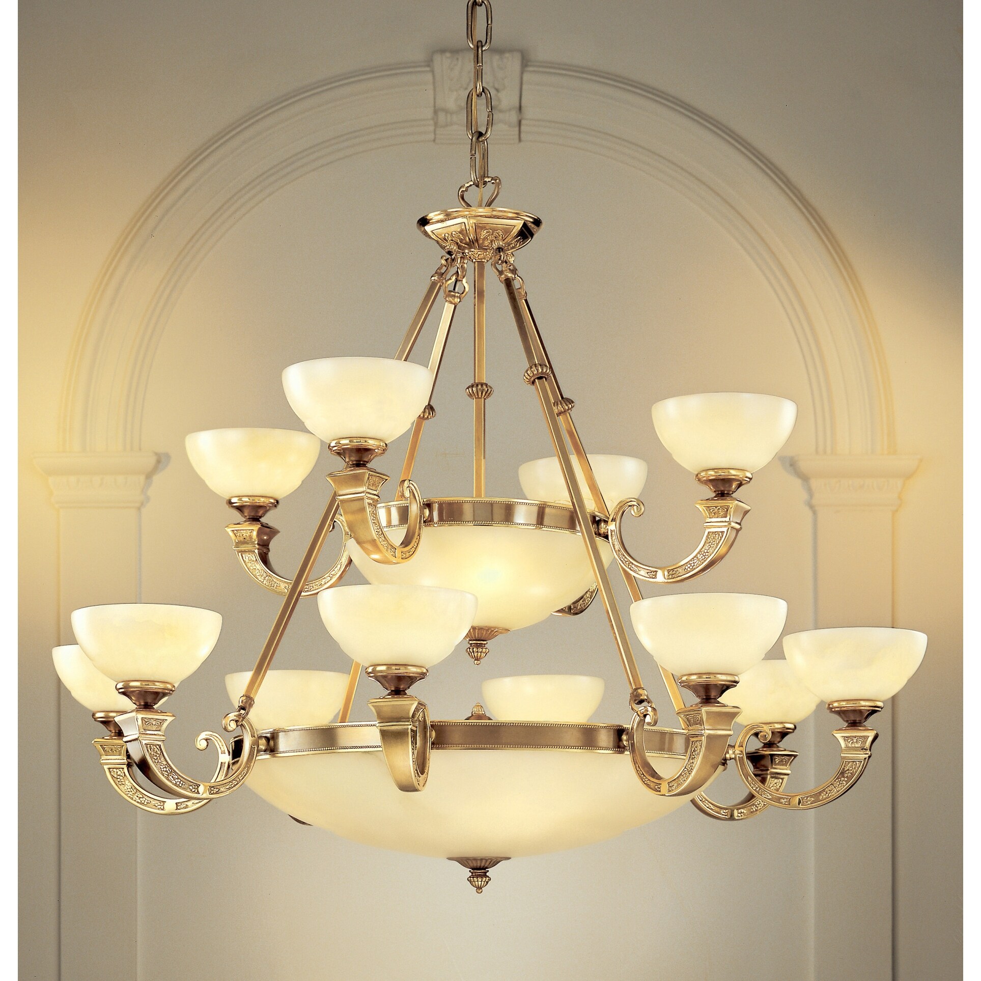 Classic Lighting 5624  36" Alabaster Chandelier from the Mallorca Collection - Chandeliers For Bedrooms by Overstock.com