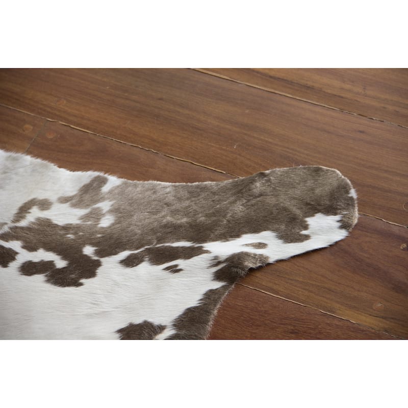 Real Cowhide Rug Grey and White - 6' x 7'