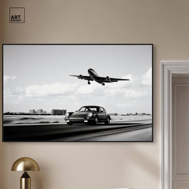 Sports Car Takeoff Canvas by Art Remedy
