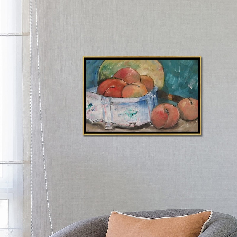 iCanvas "Fruit Bowl" by Paul Cezanne Framed Canvas Print