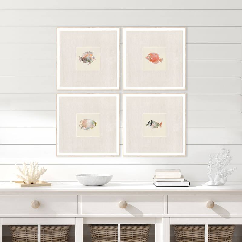 Coastal Medley S/4 Framed Art Under Glass