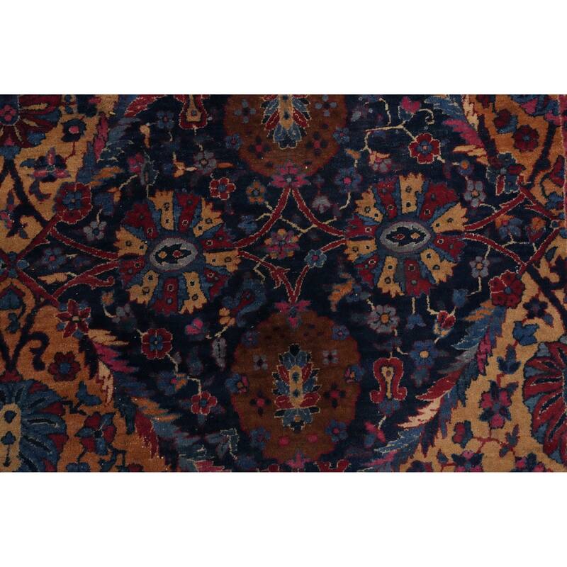 Hand Knotted Oriental 100% Kork Wool Carpet Traditional All-Over Oranges & Rust Kerman Area Rug - 18' 2'' X 11' 9''
