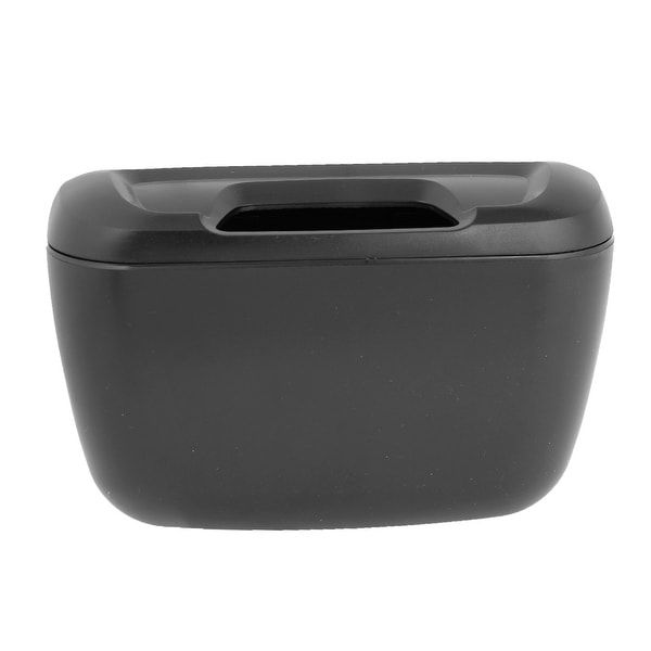 Home Office Vehicle Car Plastic Handle Open Garbage Trash Can Black ...