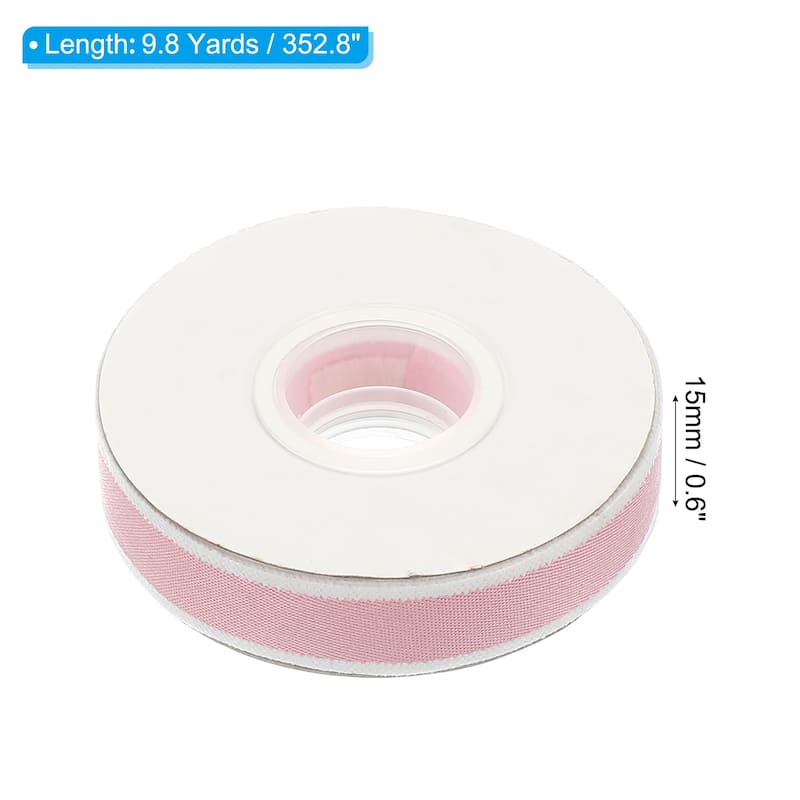 Christmas Striped Ribbon, Candy Ribbon Roll Fabric - Pink - 9.8 Yards x 0.6"