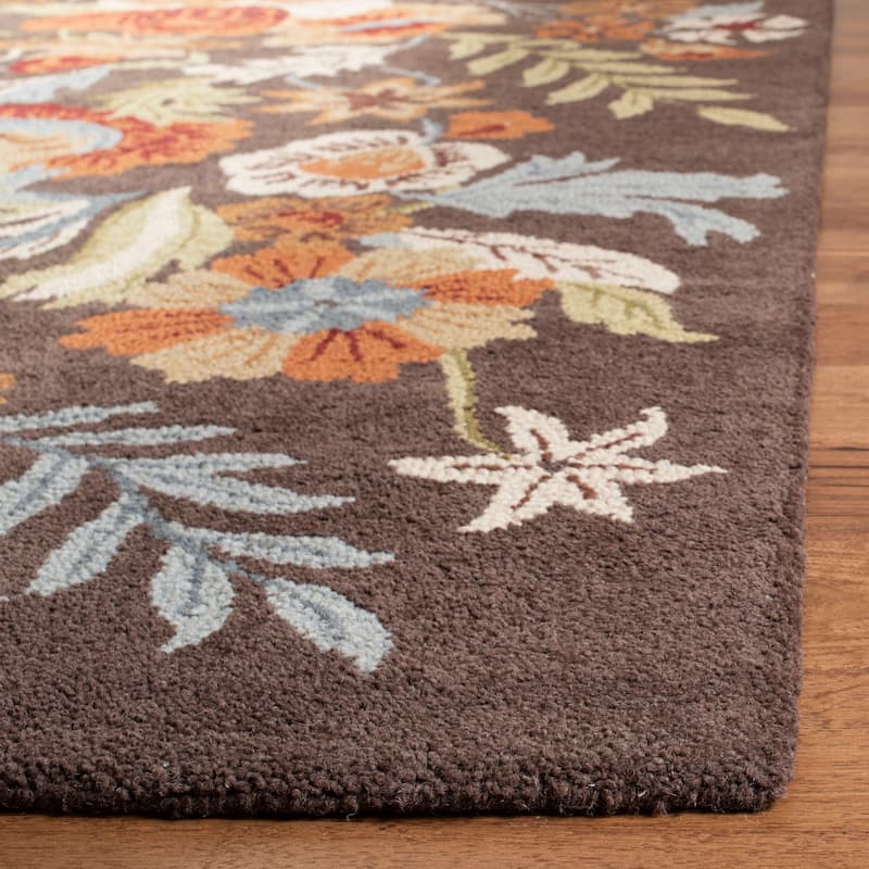 SAFAVIEH Handmade Blossom Catrinel Modern Floral Wool Rug