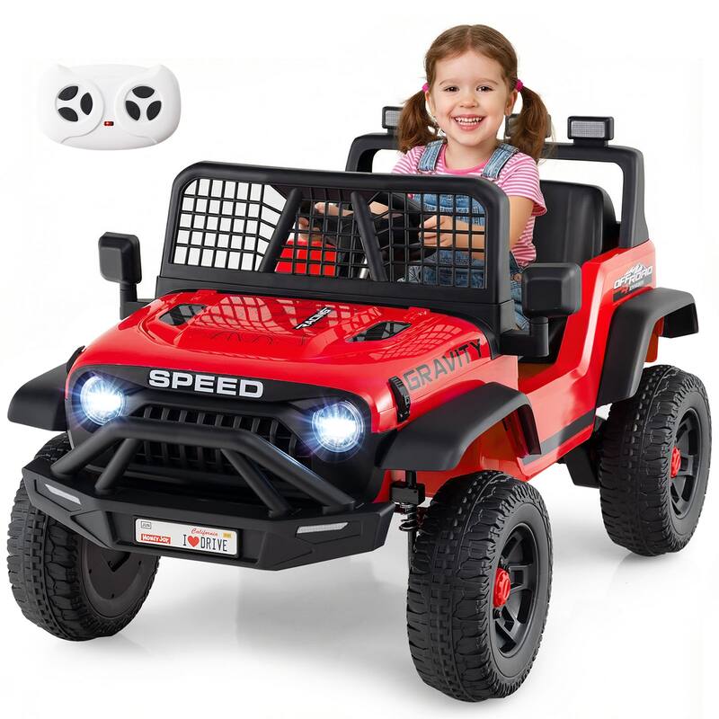 Gymax 24V Ride On Car for Kids Battery Powered Electric Vehicle w/ - Red