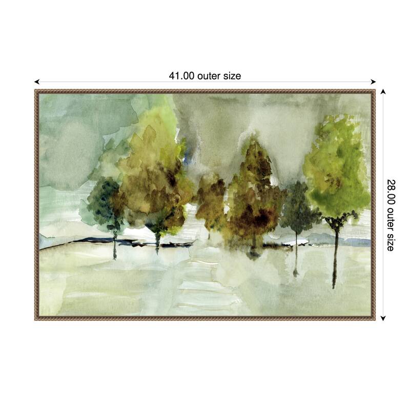 Whispering Woods by Cartissi Framed Canvas Wall Art Print - 41 x 28 in