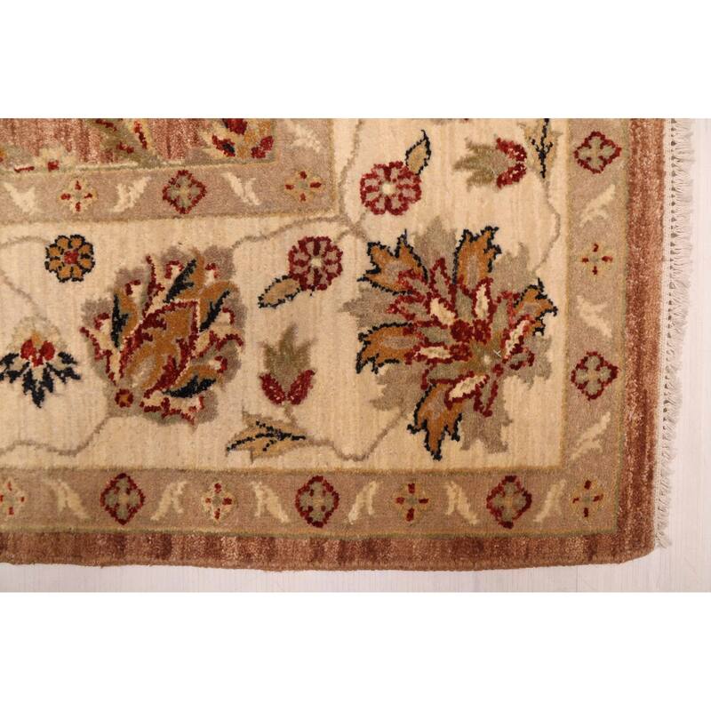 ECARPETGALLERY Hand-knotted Jamshidpour Brown Wool Rug - 6'9 x 10'0