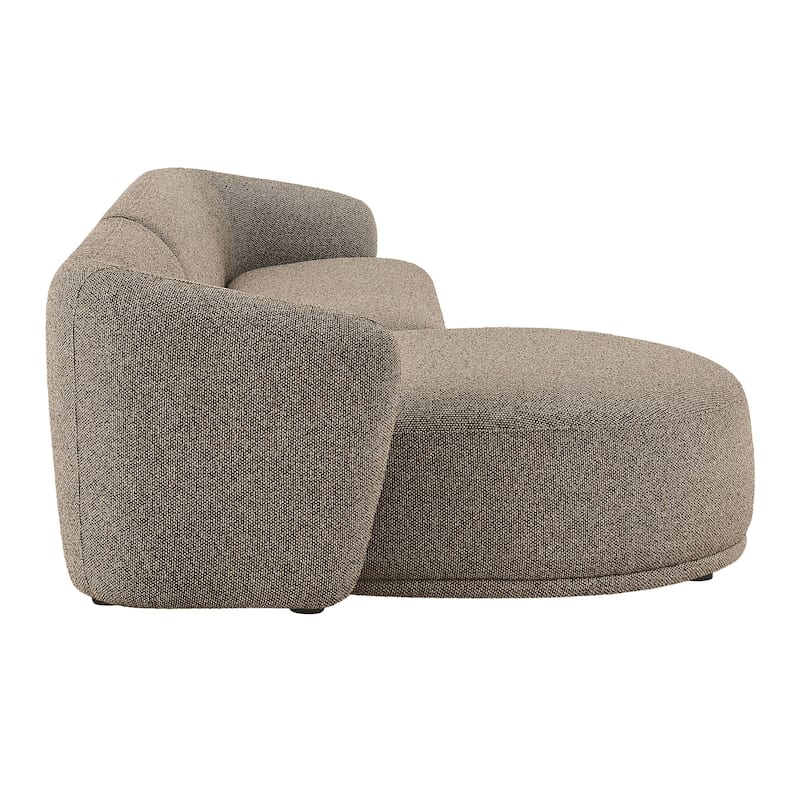 Monica 2 Piece Left Facing Boucle Fabric Modular Sofa with Chaise