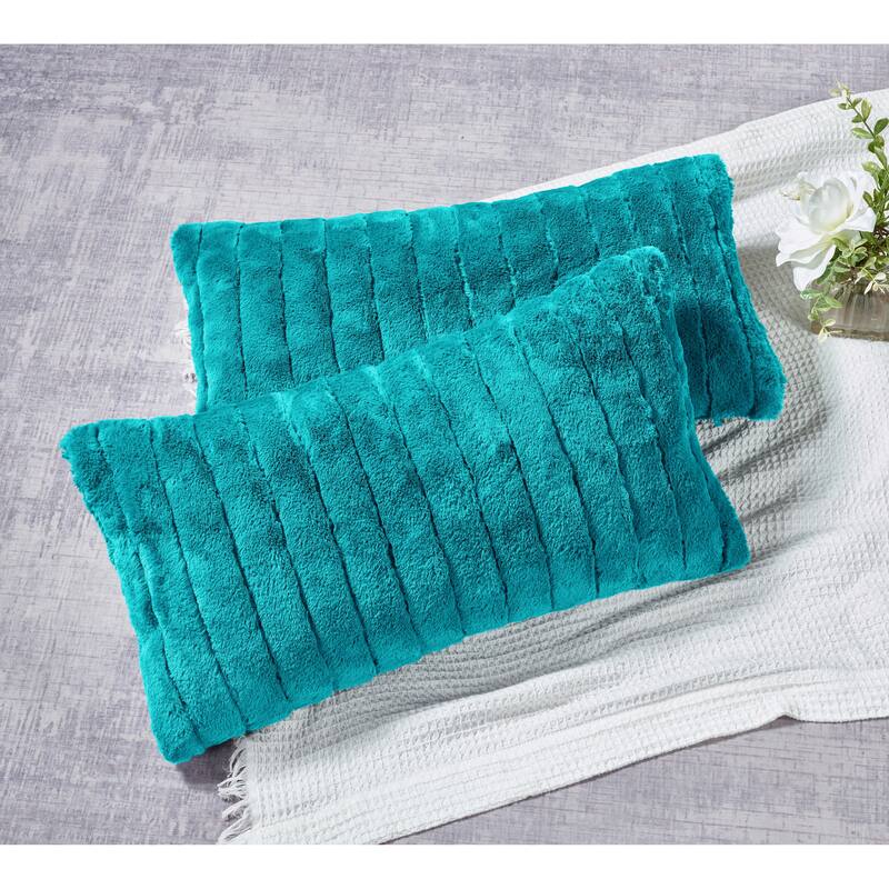 Supermink Soft Solid Throw Pillow Covers Set of 2, NO INSERT