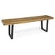 preview thumbnail 12 of 18, Fresno Outdoor Acacia Dining Bench by Christopher Knight Home - N/A