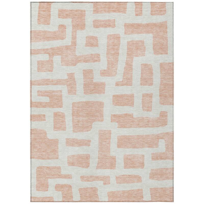 Machine Washable Indoor/ Outdoor Chantille Geo Contemporary Rug