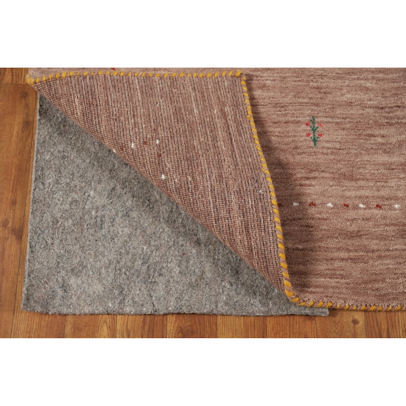 Hand Knotted Oriental 100% Wool Carpet Tribal Tribal Brown Gabbeh Area Rug - 7' 10'' X 5' 0''