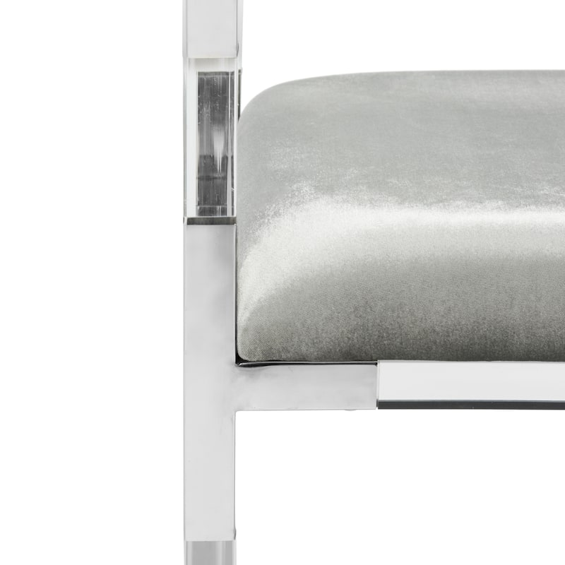 SAFAVIEH Couture Shakti Grey Acrylic Bench - 50Wx18Dx26H