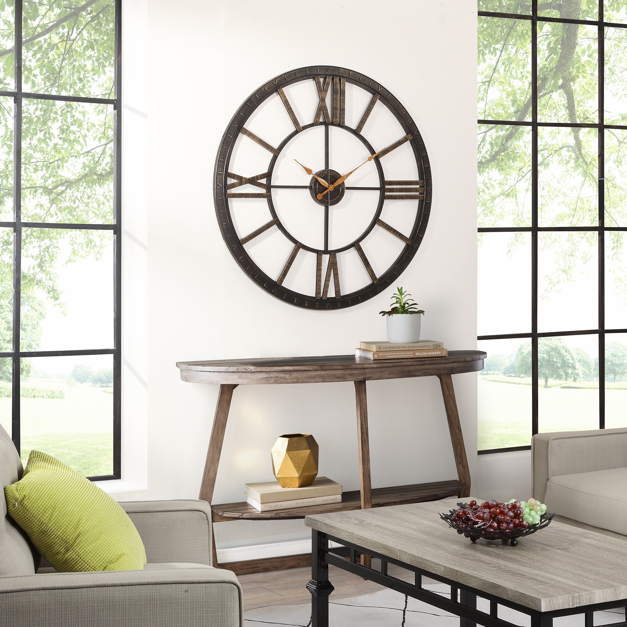 FirsTime Day Date Wall Clock 