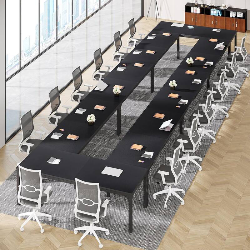 78.74" Large Rectangle Conference Table/Desk, Modern Seminar Meeting Table, Business Tables for Boardroom & Office