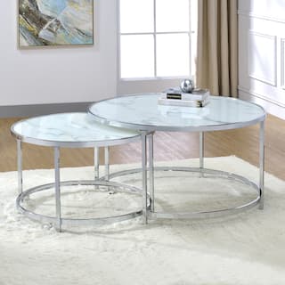 Steve Silver Realm Round 2 Piece Nesting Coffee Table