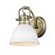 Option Aged Brass with Matte White Shade