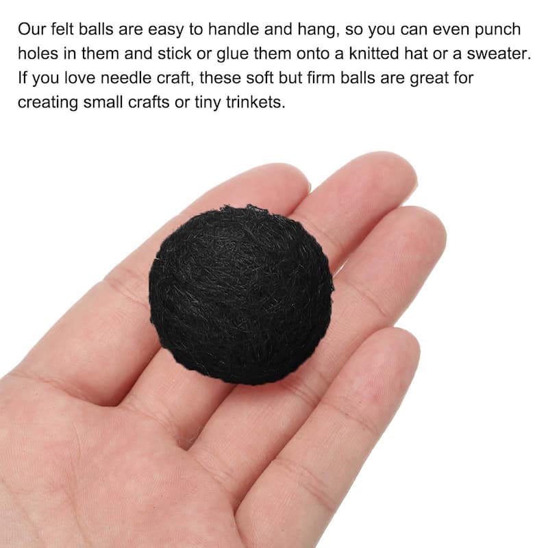 Wool Felt Balls Beads Woolen Fabric 3cm 30mm for Home Crafts 5Pcs