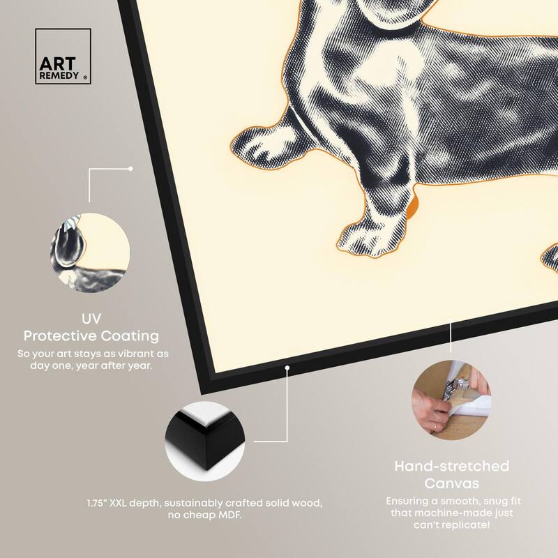 Martini Pup I Canvas by Art Remedy
