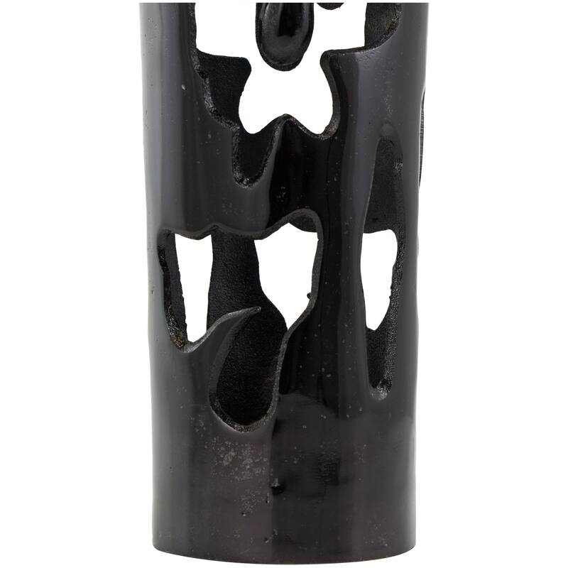 Gold, Silver or Black Aluminum Metal Drip Vase with Melting Designed Body