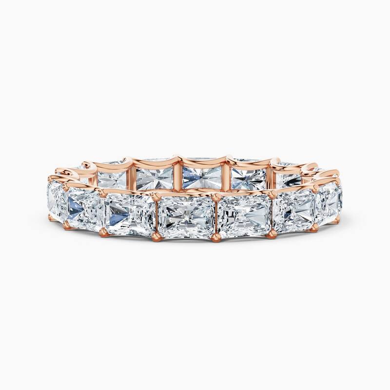 Auriya 14k Gold Radiant East-West Lab Grown Diamond Eternity Band 2.10 - 8.25 ct. tw. (F-G, VS) - 3.20 ct. wt. - 5 - Rose