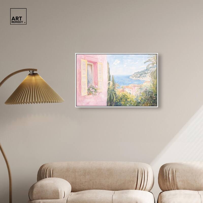 Mediterranean Pink Canvas by Art Remedy