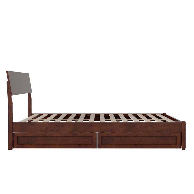 Norla Wood Platform Bed with Storage Drawers