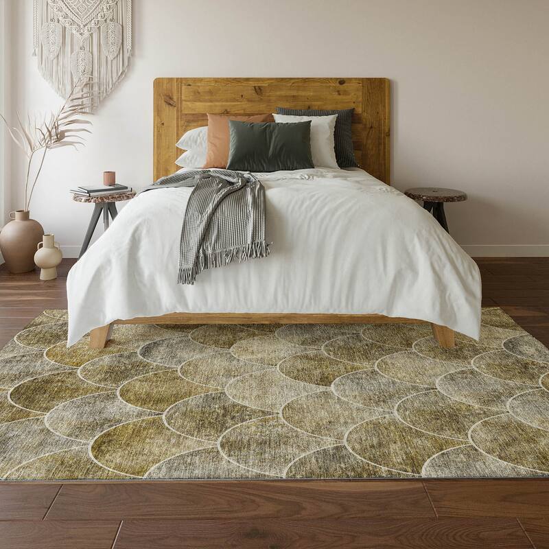 Premium Washable Super Soft Contemporary Geo Mayfield Rug