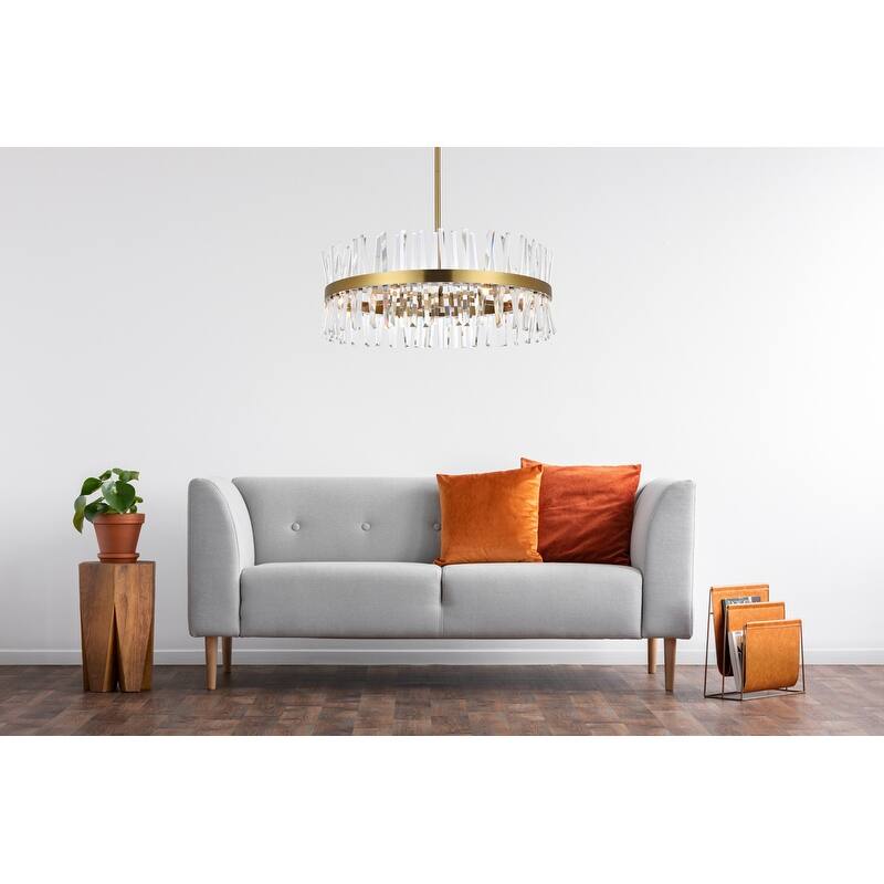 Indigo Home 32 inch crystal round chandelier light