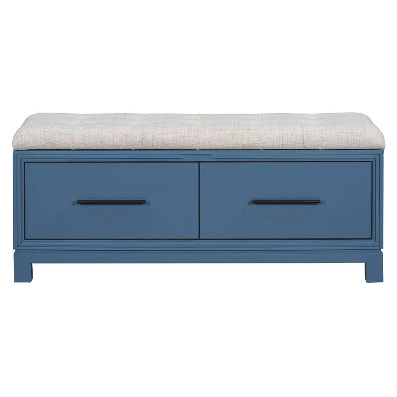 Shoe Bench with Removable Cushion and Hidden Storage
