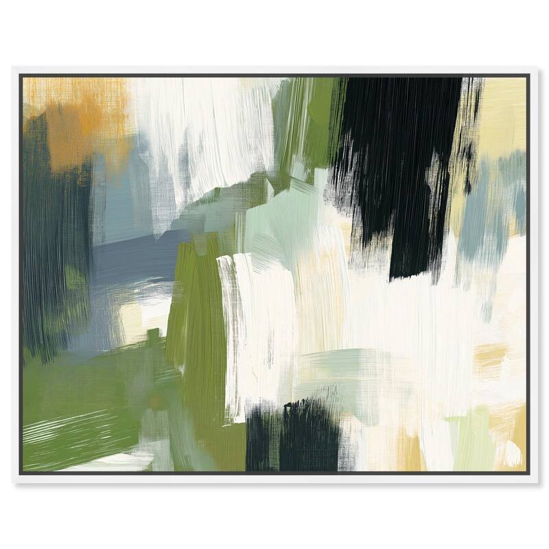 Moss Layers I Canvas by Art Remedy - White - 45" x 36"
