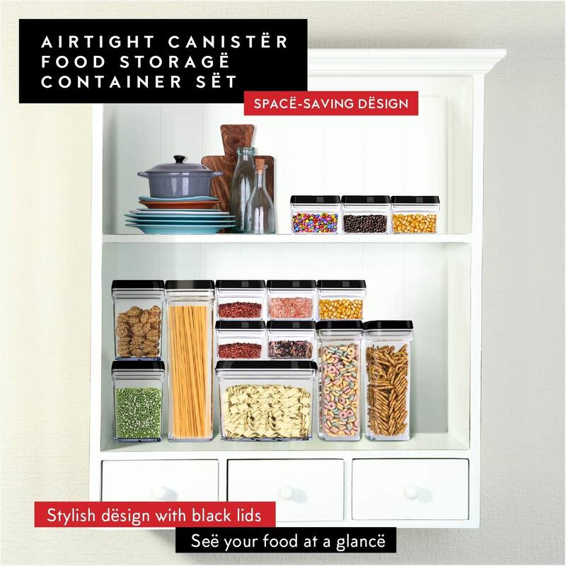 Mini Airtight Food Storage Containers with Lids - Set of 6 Clear Plastic Small Pantry Containers