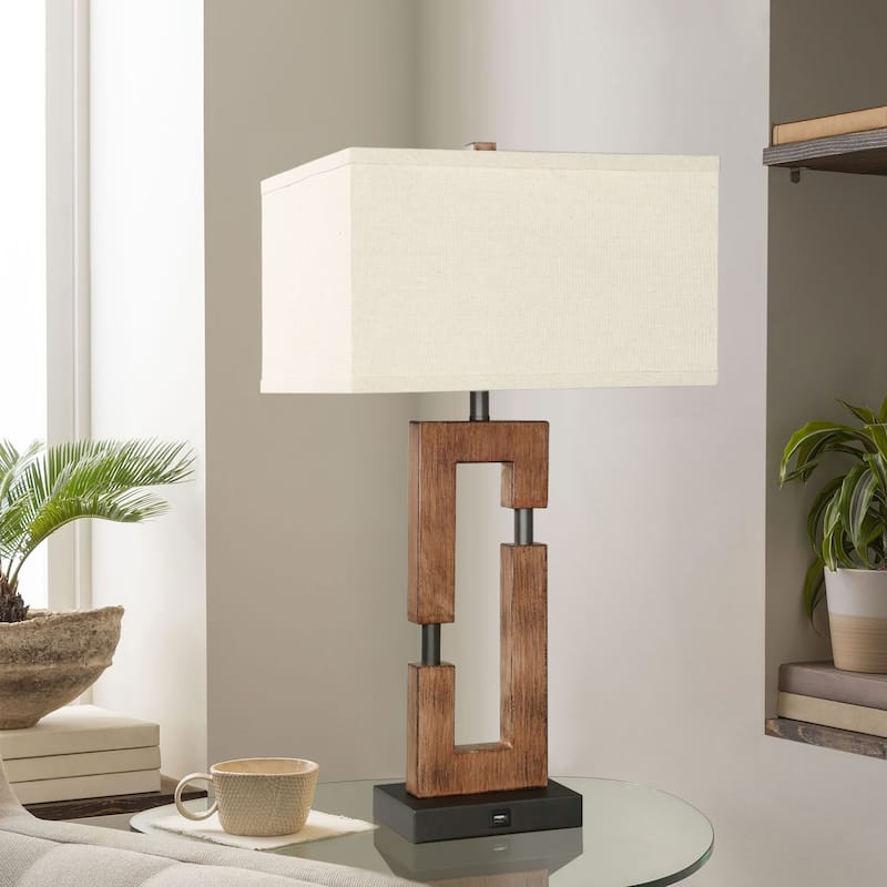 Bedside Lighting Wood Table Lamps (Set of 2)