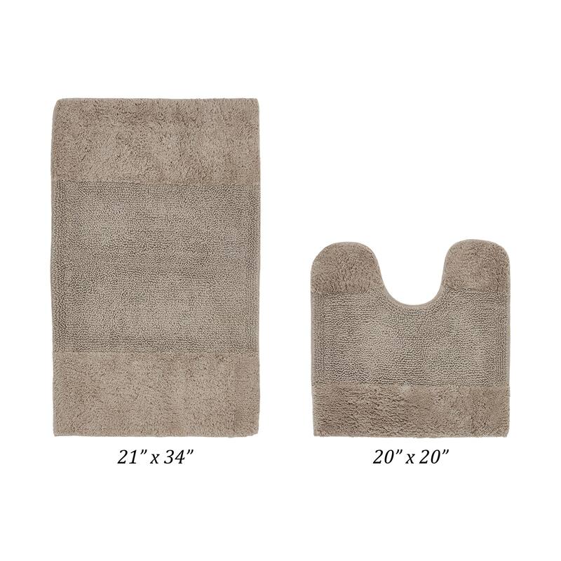 Better Trends Bath Rug 100% Cotton Water Absorbent Tufted Bathroom Rugs Set for Shower,Sink Mats Machine Wash Granada Collection