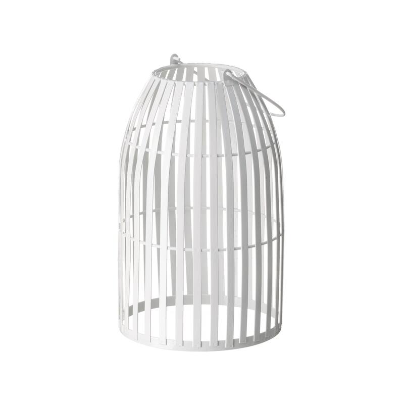Glitzhome 9.75"H Set of 2 Stripes Solar Powered Outdoor Hanging Lantern