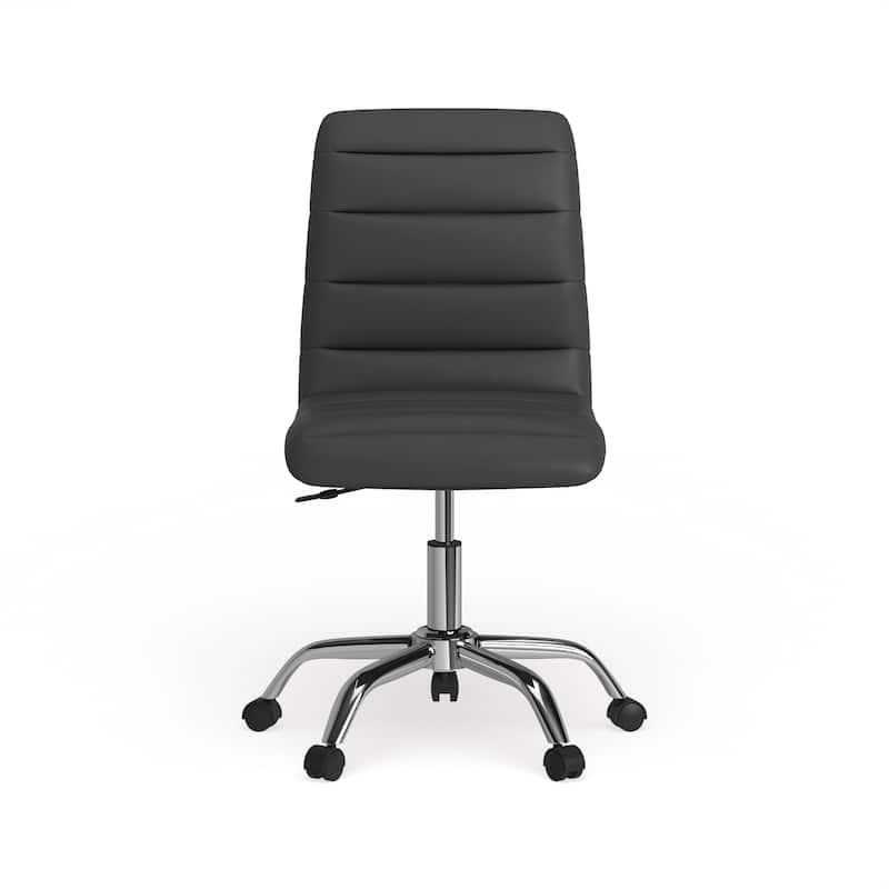Ripple Armless Mid Back Vinyl Office Chair