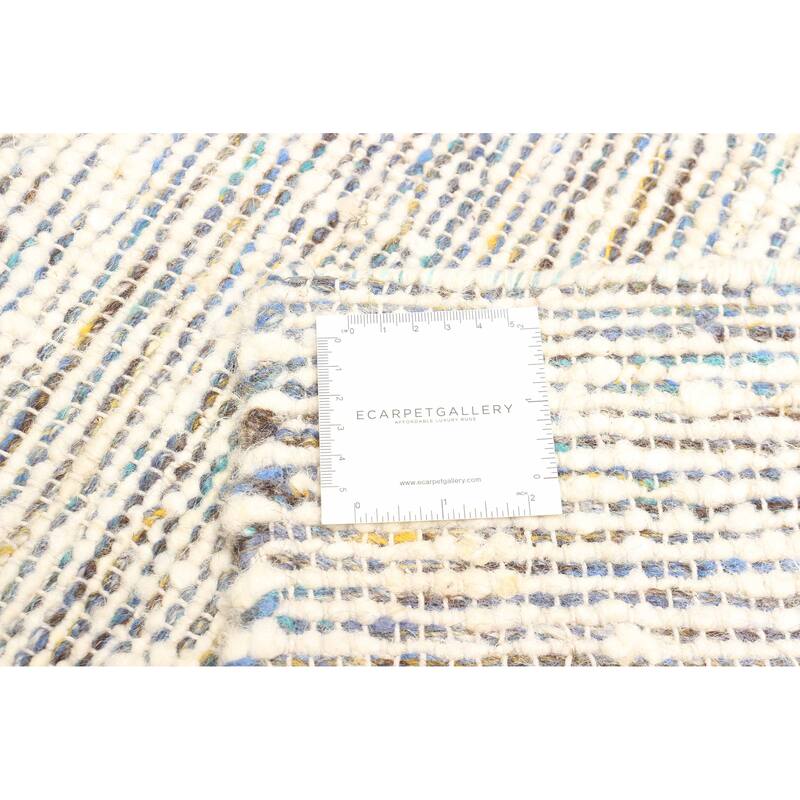 ECARPETGALLERY Braid weave Sienna Cream Wool Rug - 5'0 x 7'11