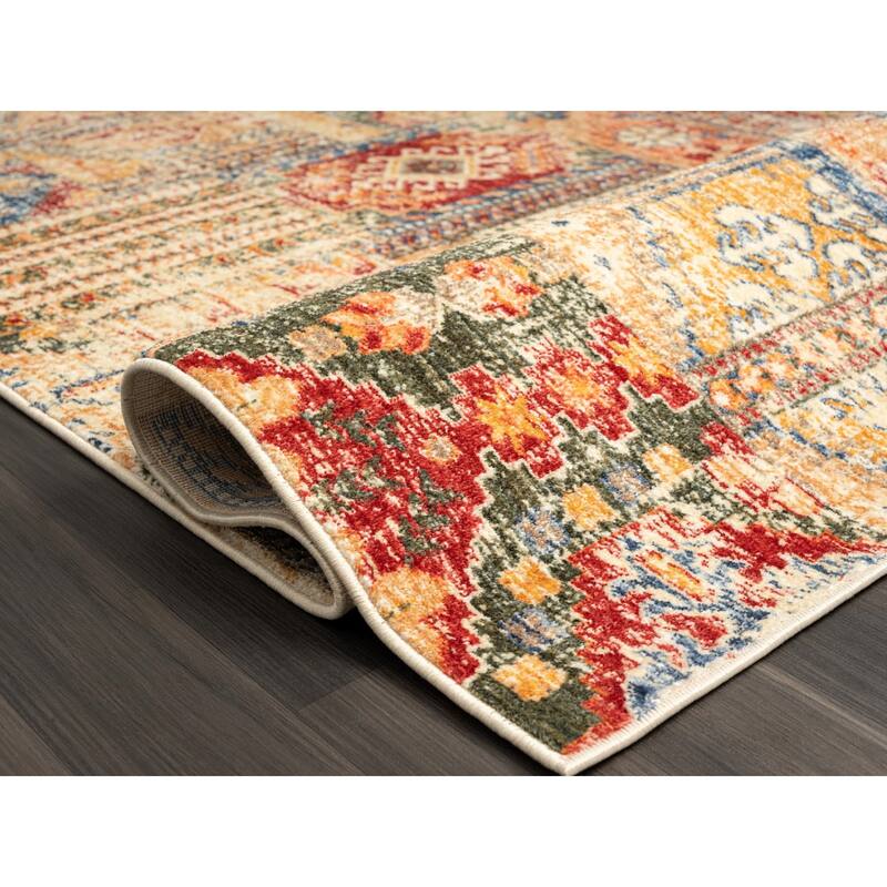Heriz Collection Abstract Southwestern Area Rug