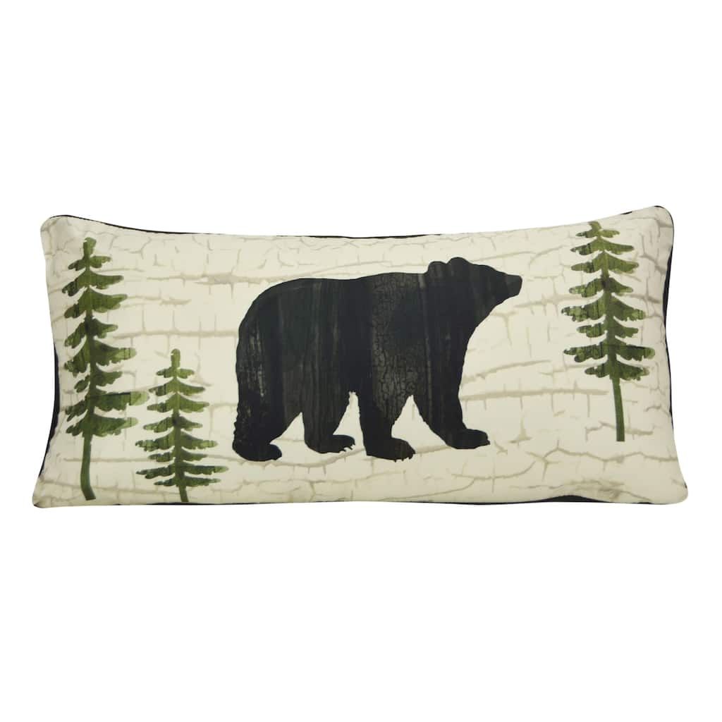 Donna Sharp Painted Bear "Bear" Polyester Decorative Pillow